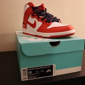 [USED, CREASED ON HEEL] Nike Dunk High Championship Red Sz13